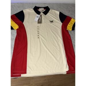 Agtawh Mens Regular fit Short Sleeve Polo Shirt XL Beige New